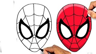 How to draw spiderman step by step tutorial [upl. by Sillaw]