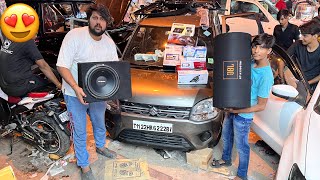 FULLY MODIFIED MY ALL NEW WAGONR Lxi To Zxi😍🔥  Music System Central Lock Spoiler Etc [upl. by Weiler]