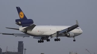 Lufthansa Cargo MD11F DALCE Landing at NRT 16R [upl. by Dolli104]