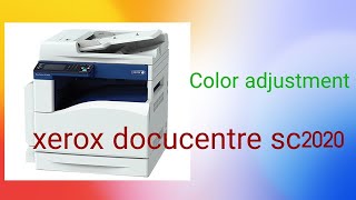 Fuji Xerox Document SC2020 color adjustment [upl. by Peednas]