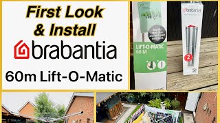 Brabantia 60m LiftOMatic Rotary Clothes Line First Look amp Install [upl. by Ramirolg]