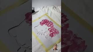 DIY Hello Kitty T Shirt diy sewing art painting pink hellokitty tshirt [upl. by Eesdnil]