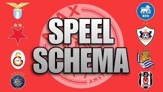 Speelschema voor Ajax in de Europa League [upl. by Teagan71]