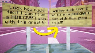 More space on your Minecraft sign ASCII  Unicode Fonts and Symbols Tutorial [upl. by Yneffit]