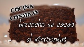 bizcocho de cacao al microondas [upl. by Treborsemaj]