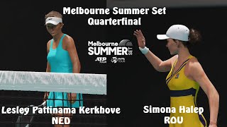 Melbourne Summer Set 2023  Lesley Pattinama Kerkhove vs Simona Halep  Quarterfinal  AO Tennis 2 [upl. by Derag665]