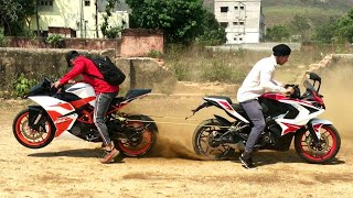 KTM RC200 VS PULSAR RS200 TOCHAN TEST  TUG OF WARS [upl. by Pestana]