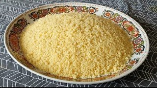 préparation de semoule couscous تحضير سميد الكسكس [upl. by Zachary]