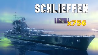 World of WarShips Schlieffen  4 Kills 313K Damage [upl. by Adnawyt]