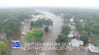 Cedar Falls Flood 09242016 AM Coverage [upl. by Chapell]