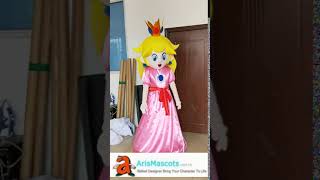 Princess Peach Costume for Birthday Party Character Mascots for Event Deguisement Mascotte [upl. by Trebornhoj]