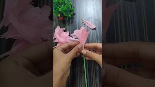 How to make crepe paper flower🌺💫 diycrepeflowerstrendingshortsytshortsviral [upl. by Wakeen]