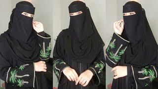 How To Wear Saudi Niqab With Hijab  Hijab With Saudi Niqab  Hijab Tutorial [upl. by Aikenat]