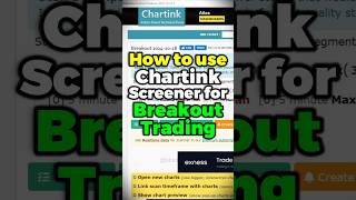 How to Use Chartink Screener for Breakout Trading in Intraday shorts candlestick trading [upl. by Furmark]