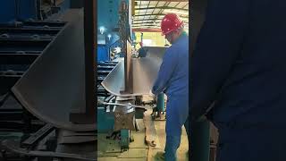 The bending machine bends round steel pipespressbrakemachine bendingmachine pressbraketools cnc [upl. by Arikal]