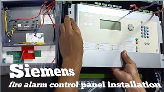 Siemens fire alarm control panel installation connection smock detectormodule Sounder connection [upl. by Chud]