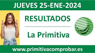 Resultado del sorteo La Primitiva del jueves 25 de enero de 2024 [upl. by Aeslehs]