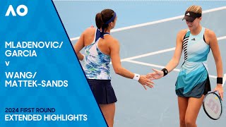 GarciaMladenovic v MattekSandsWang Extended Highlights  Australian Open 2024 First Round [upl. by Sihun]