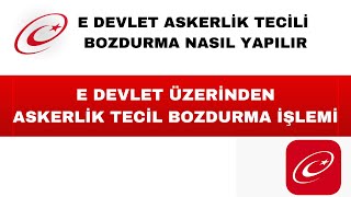 EDevletten Askerlik Tecili Bozdurma Nasıl Yapılır [upl. by Akiria875]