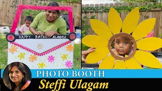 DIY Photo Booth Vlog  Making a photo booth from cardboard  Craft vlog in Tamil [upl. by Annaierb756]