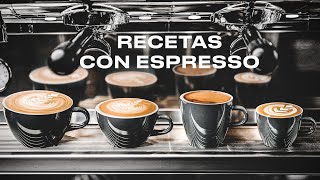 RECETAS con ESPRESSO Flat White Cappuccino Long Black Latte Café de Especialidad [upl. by Ahsiela462]