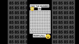 FIND THE NUMBER 58 challenge short [upl. by Einaffit]