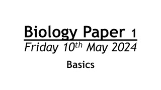 Edexcel GCSE Combined Science  Biology Paper 1  BASICS [upl. by Ladnor151]