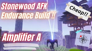 Fortnite STW Stonewood endurance build AFK  Amplifier A  CHEAP BUILD [upl. by Wooster]