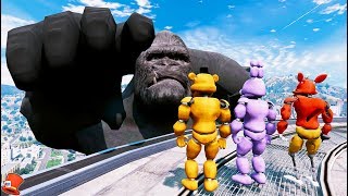 BUFF ANIMATRONICS vs EVIL GIANT KING KONG GTA 5 Mods FNAF RedHatter [upl. by Intirb585]