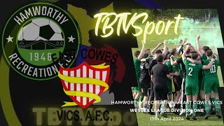 HIGHLIGHTS Hamworthy Recreation v East Cowes Vics Wessex League Div 1 nonleague football [upl. by Erdnad]