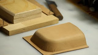 How to mold leather  Tutorial wet molding leather  DIY [upl. by Ninnahc]