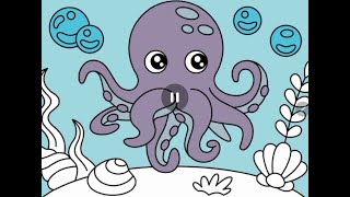 87  do you know about OCTOPUSES lets learn and color [upl. by Priscella553]