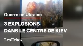 3 fortes explosions entendues à Kiev  au moins 5 morts et 12 blessés [upl. by Eidnam]