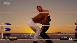 Jon Moxley vs Andrade El Idolo Beach Brawl Match AEW Fight Forever [upl. by Fidele]