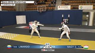 2019 385 T64 13 M E Individual Bern SUI WC YELLOW LIMARDO GASCON VEN vs NAGY HUN [upl. by Kammerer388]