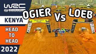 Loeb vs Ogier  Head to Head Rally Racing at WRC Safari Rally Kenya 2022 [upl. by Ennylyak141]