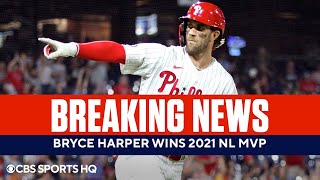 BREAKING Bryce Harper Wins NL MVP  CBS Sports HQ [upl. by Dreda972]