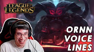 ARCANE fan reacts to Ornn Voice Lines [upl. by Tjaden]