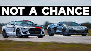 Shelby GT500 vs C8 Z06  1200 HP GT500 vs 2023 Corvette Z06  VENOM 1200 Mustang by Hennessey [upl. by Ariajay568]