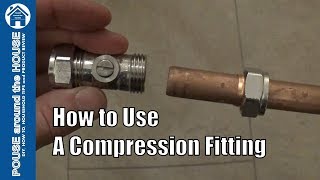 How to use a compression fitting Compression plumbing tutorial Plumbing for beginners [upl. by Alek379]