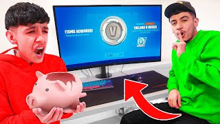 I Secretly Bought VBucks In Fortnite With My Little Brothers Money HE RAGED [upl. by Hosfmann752]