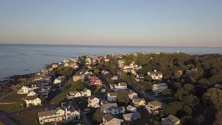 July Sunset Drone Flight over Short Sands Beach York Maine with the Mavic Pro [upl. by Nymrak146]