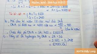 Nucleic acid DNA và RNA  Sinh học 9 P7 [upl. by Dorkas]