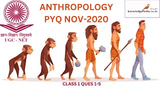 UGC NET JRF ANTHROPOLOGY NOV 2020 PYQ MCQ 15 CLASS 1 KnowledgePediaOfficial [upl. by Tisbe]