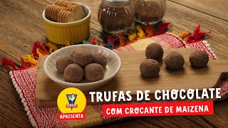 Receita de Trufas de Chocolate com Crocante de Maizena [upl. by Silvie]