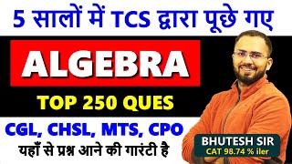 Complete Algebra Best questions asked by TCS 2018  2023 in SSC CGL CHSL CPO MTS with PDF [upl. by Ivey147]