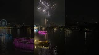 Bangkok Firework at Chao Phraya River travel thailand bangkok fireworks [upl. by Airasor]