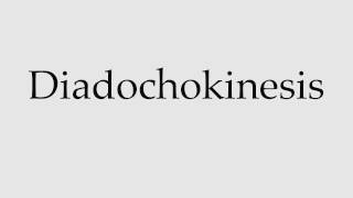 How to Pronounce Diadochokinesis [upl. by Deedee674]