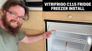 Vitrifrigo C115 12v Fridge Freezer Install  Mercedes Vario DIY VAN Conversion Series [upl. by Ynohtnael]