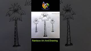 Easy way to draw palm tree তালগাছ আঁকার সহজ উপায় shorts viral art [upl. by Ailenroc]